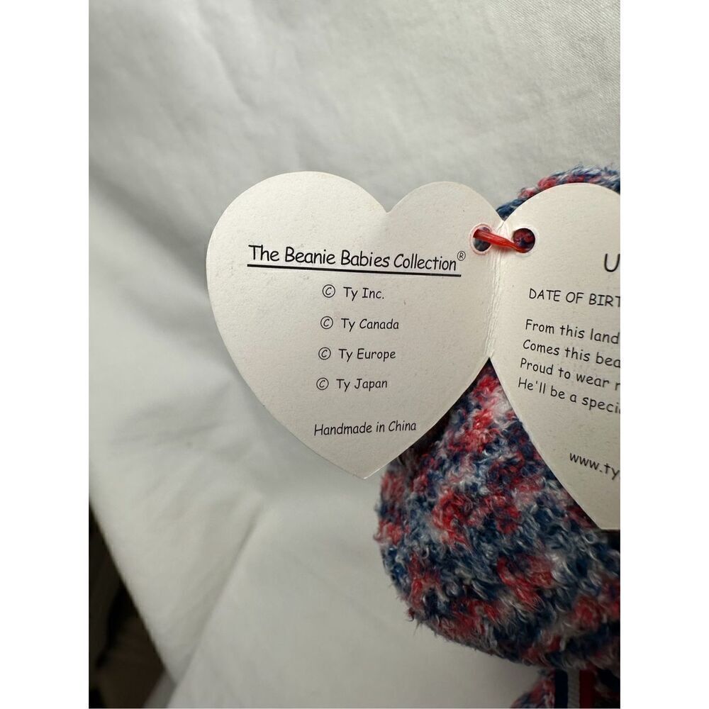RARE Ty Beanie Baby USA 2000 Bear Proud To Be An American TAG ERRORS Retired #44 - Picture 5 of 7